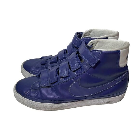 Nike Blazer Mid Victory Blue Leather Velcro Sneakers - Picture 1 of 8